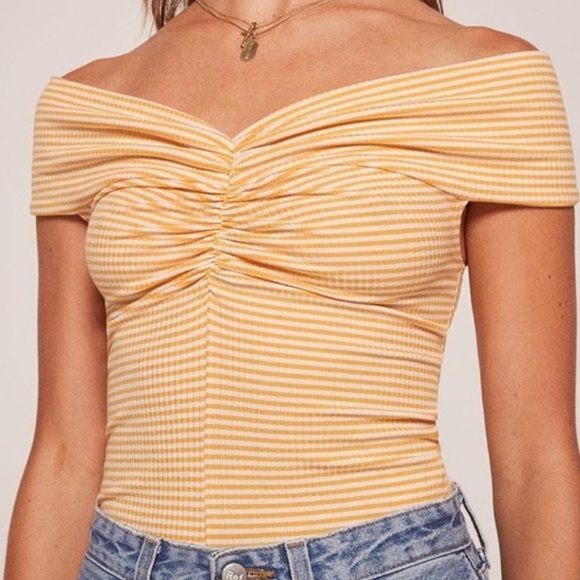 EUC Reformation Sunrise Cold Shoulder Shirt - Picture 2 of 8